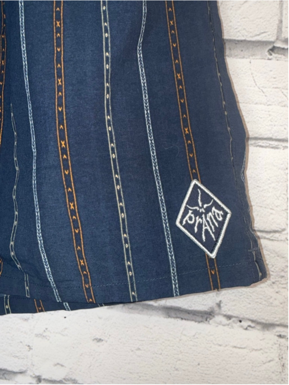 Men's Prana Shorts size XS Indio Heritage Shorts Aztec Print Blue 5' Inseam - Picture 5 of 14